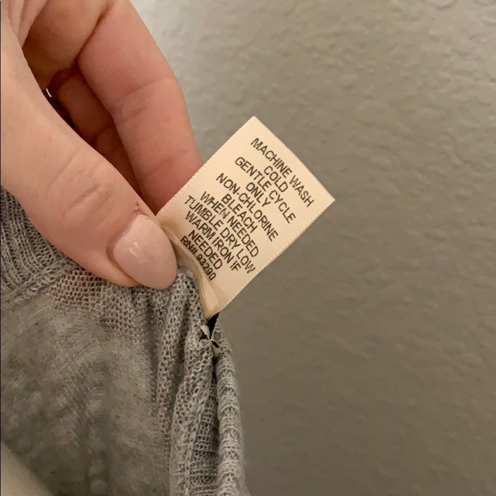COTTON EMPORIUM grey open shoulder sweater - Picture 9 of 9